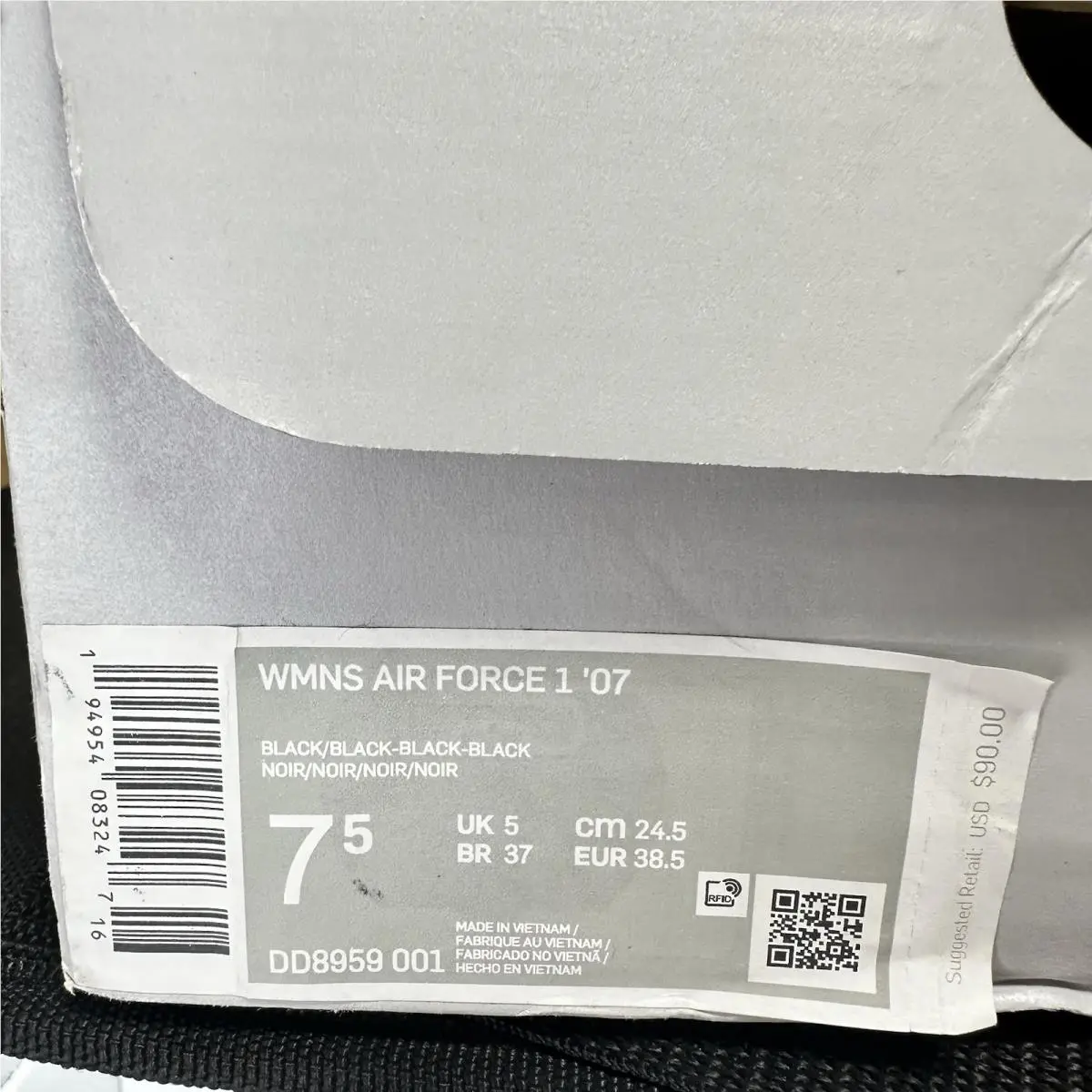 Nike shoes - Nike Air Force 1 - Air Force - DD8959 001 - Black 6