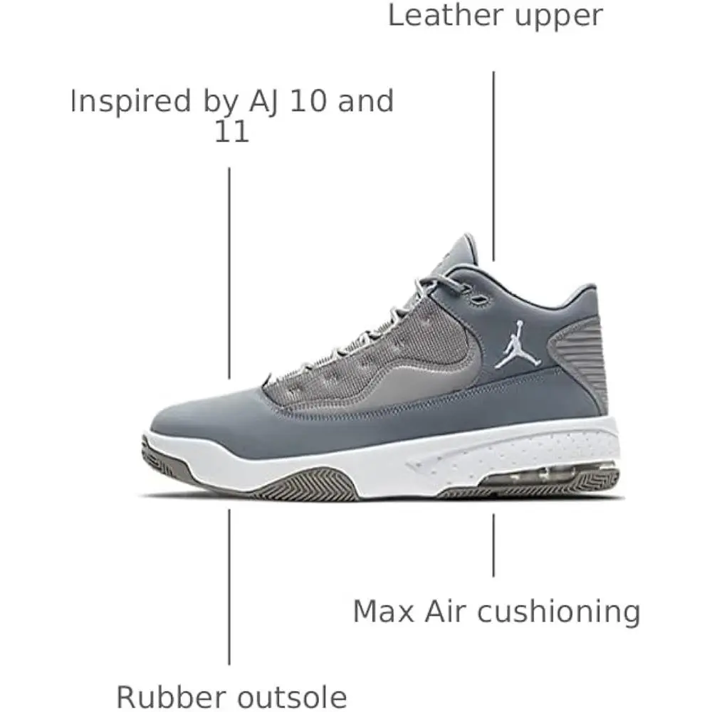 Nike shoes - Jordan Max Aura 2 - Max Aura - Grey Medium Grey White Cool Grey (UPC: 0194498263570) 2
