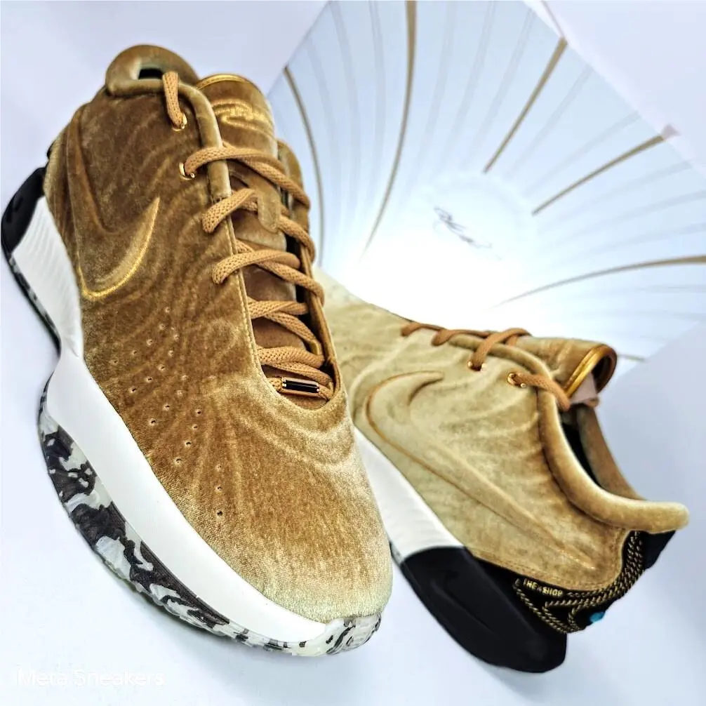 Nike Lebron 21 US 10 Men`s Gold Black White Rare Air The Shop FZ7883 700