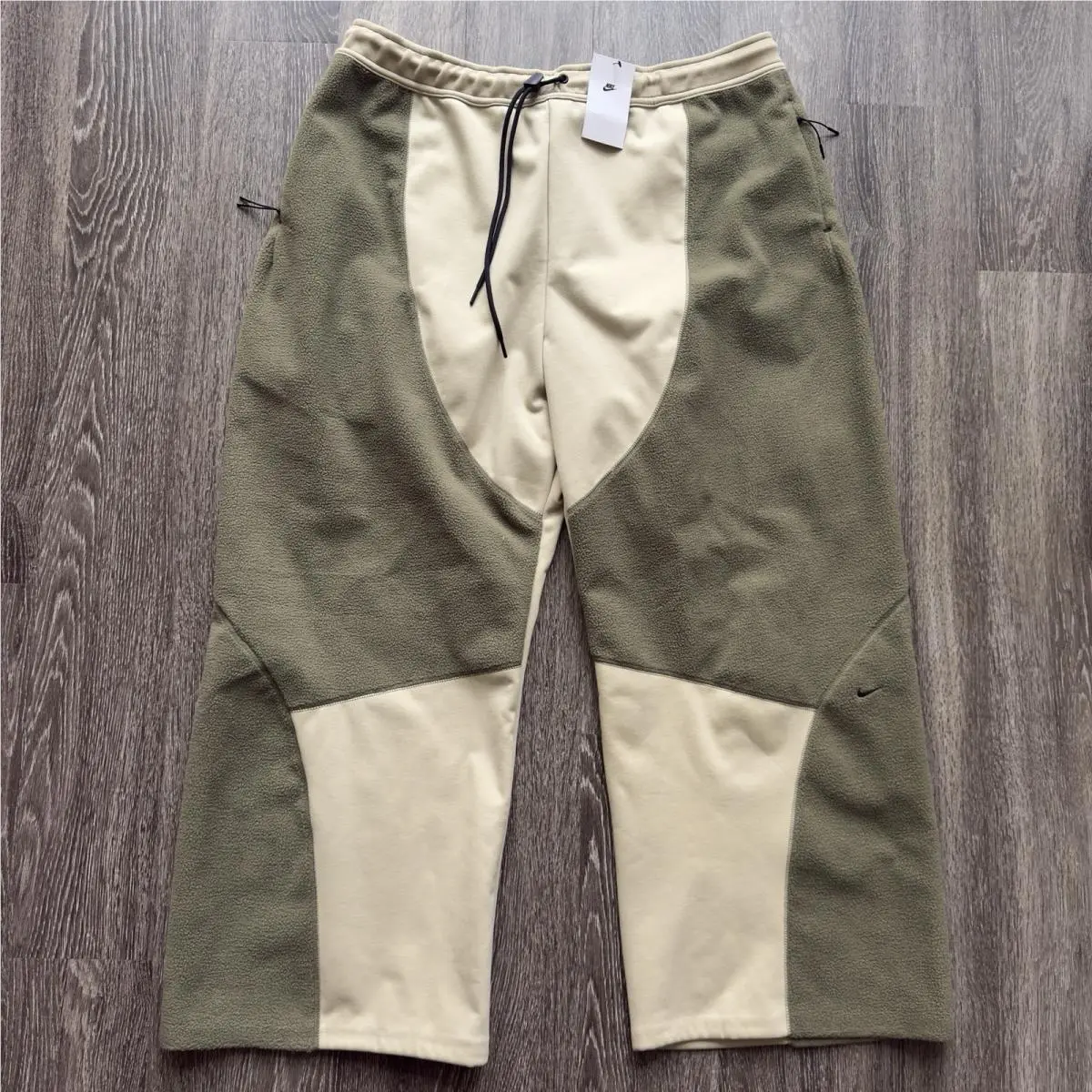 Nike Tech Boreas Knit Open-hem Pants Khaki Medium Olive Black IB3365-229 2XL