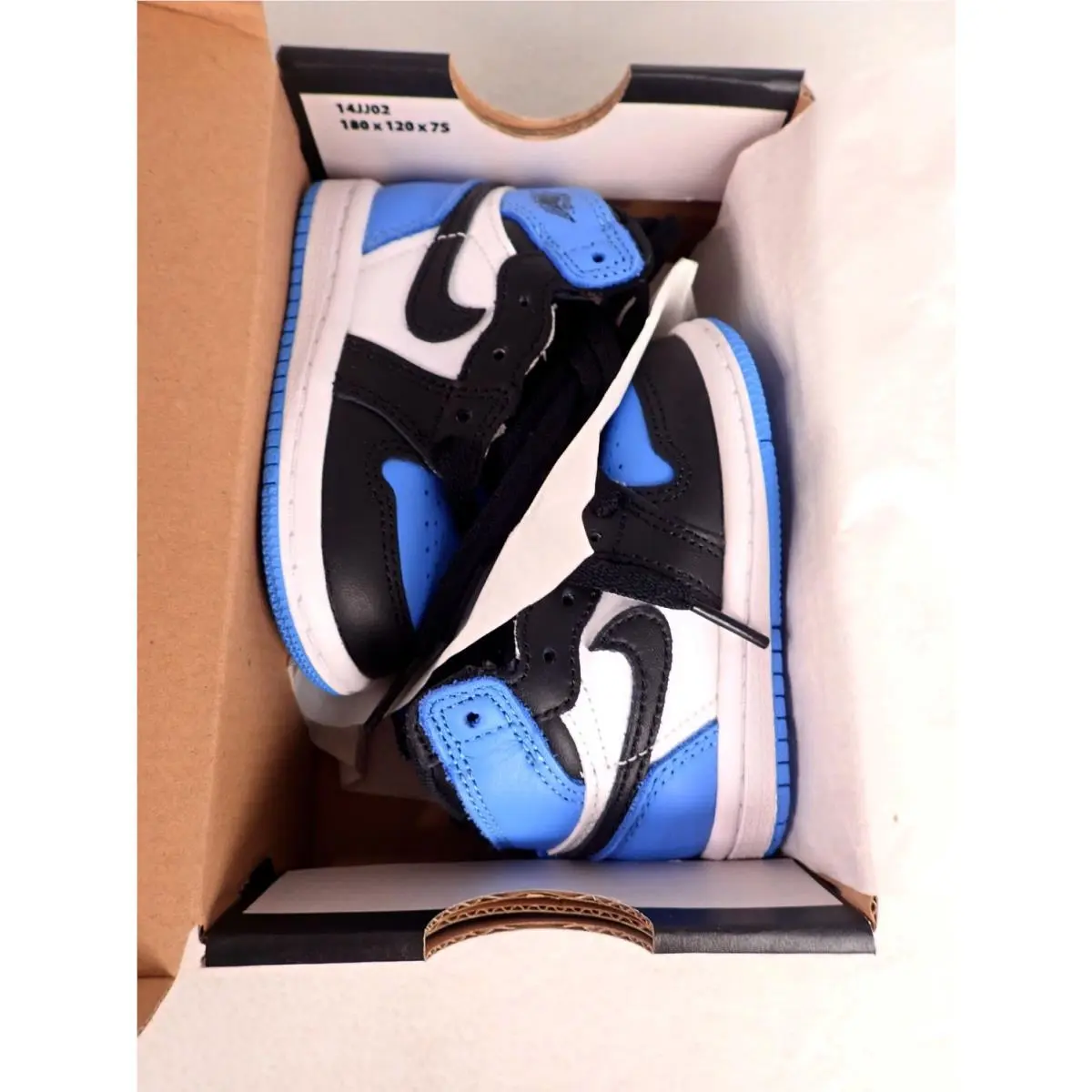 Jordan 1 Retro High OG University Blue Black White Toddler 4c