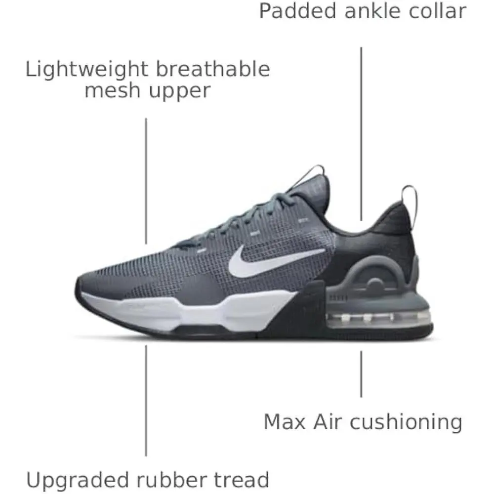 Nike shoes - Nike Air Max Alpha Trainer 5 - Smoke Grey White Dk Smoke Grey Dark Grey (UPC: 0196149184289) 2