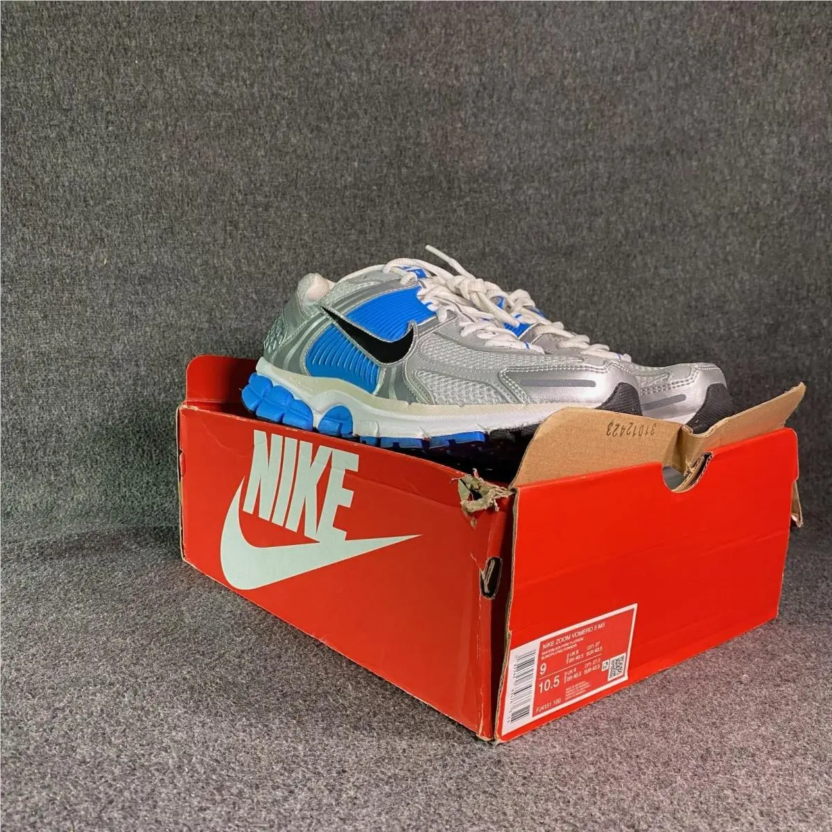 Nike Zoom Vomero 5 Photo Blue Mens Size 9 Running Sneakers FJ4151-100