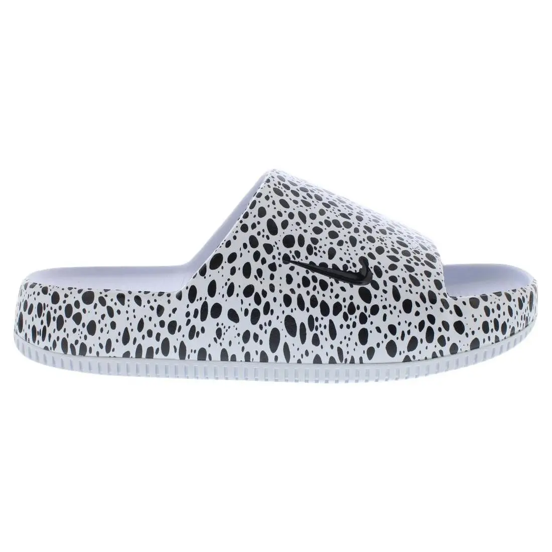Nike Calm Print Slide Unisex Shoes Size 8 Color: Football Grey/dark Obsidian - Football Grey/Dark Obsidian, Main: White
