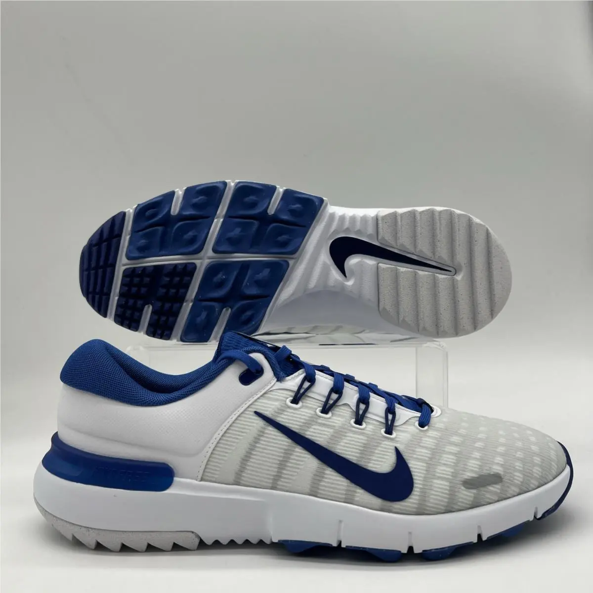 Mens Size 11.5 Nike Free Golf NN Spikeless White Blue Golf Shoes FN0332 400