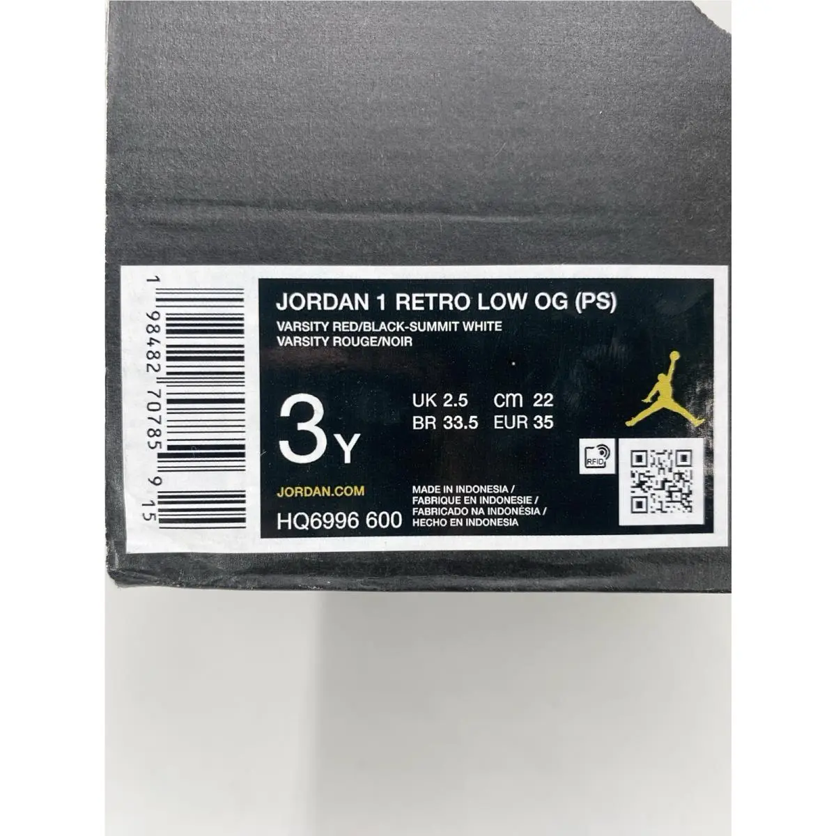 Nike shoes - Jordan 1 Low - Low - HQ6996 600 - Varsity Red/Black-Summit White (UPC: 198482707859) 8