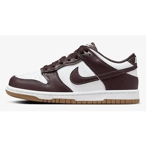 Big Kid`s Nike Dunk Low BG White/burgundy Crush HJ9282 100 - 5