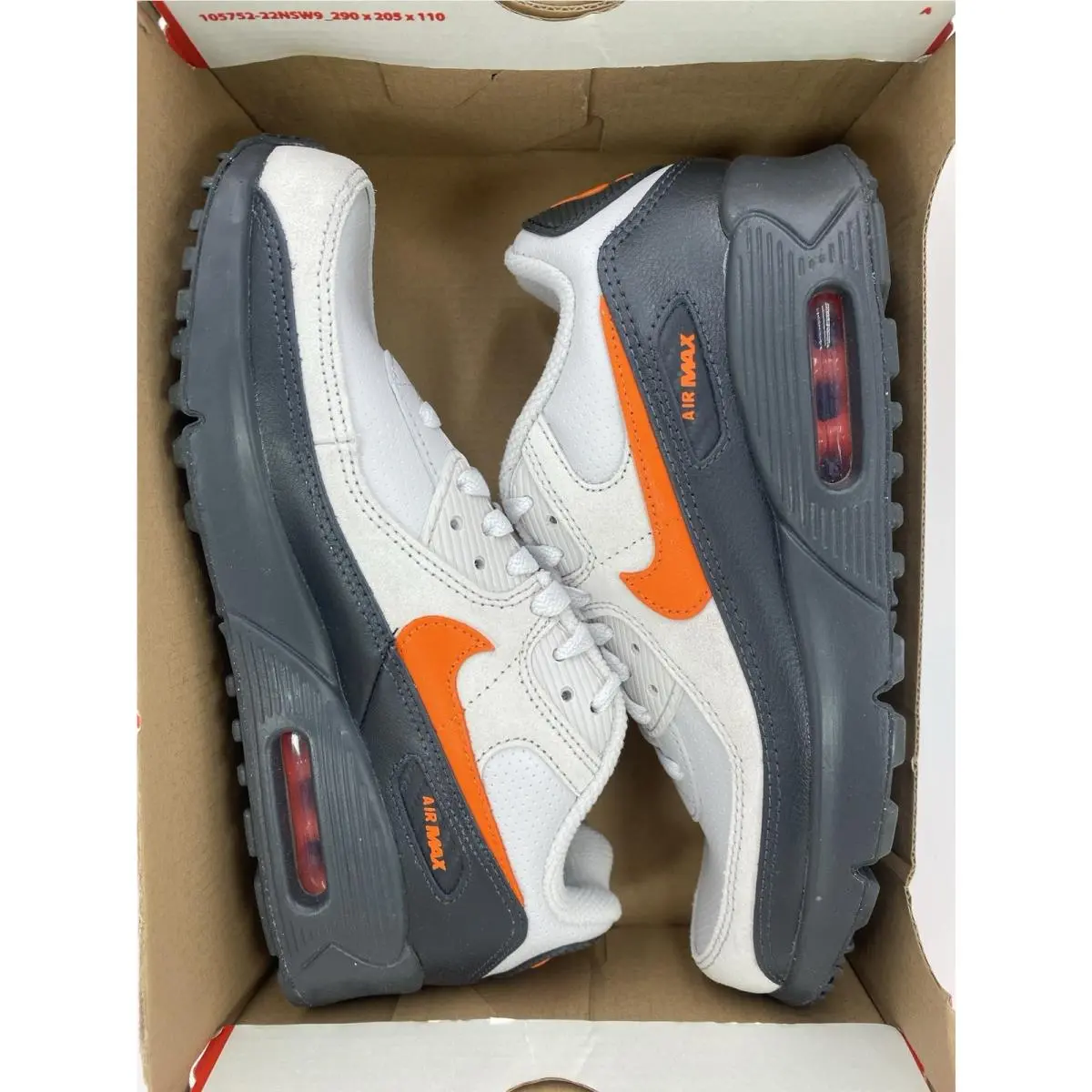 Nike shoes - Nike Air Max 90 - Air Max - IF2623 003 - Vast Grey/Safety Orange (UPC: 198485502048) 7