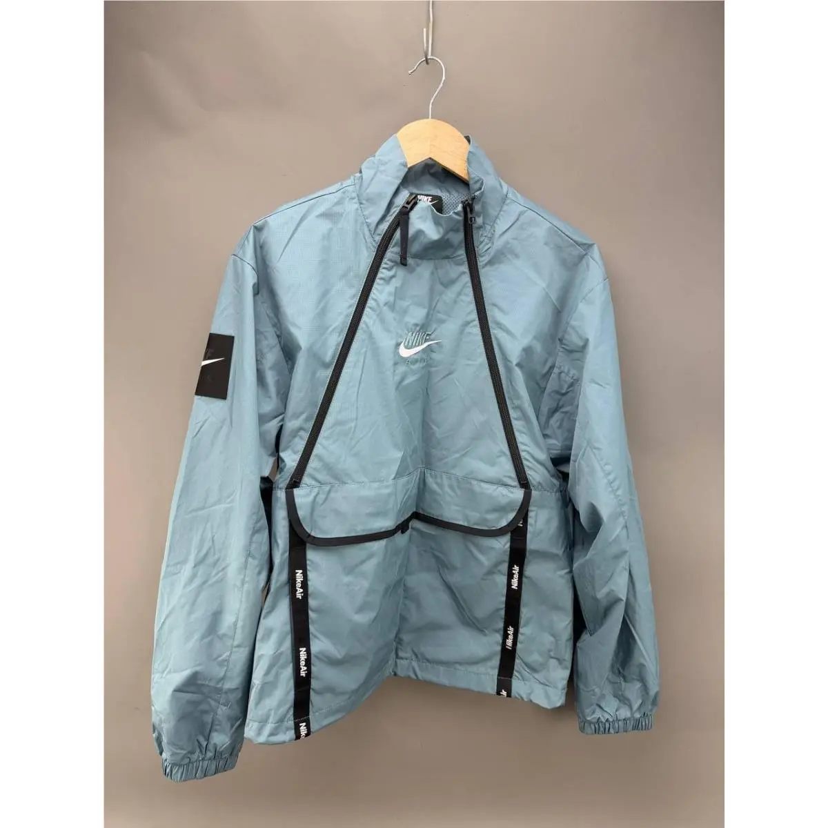 Nike Sportswear Air Woven Pullover Jacket Blue Mens Size XS CU4119-031 Loose Fit