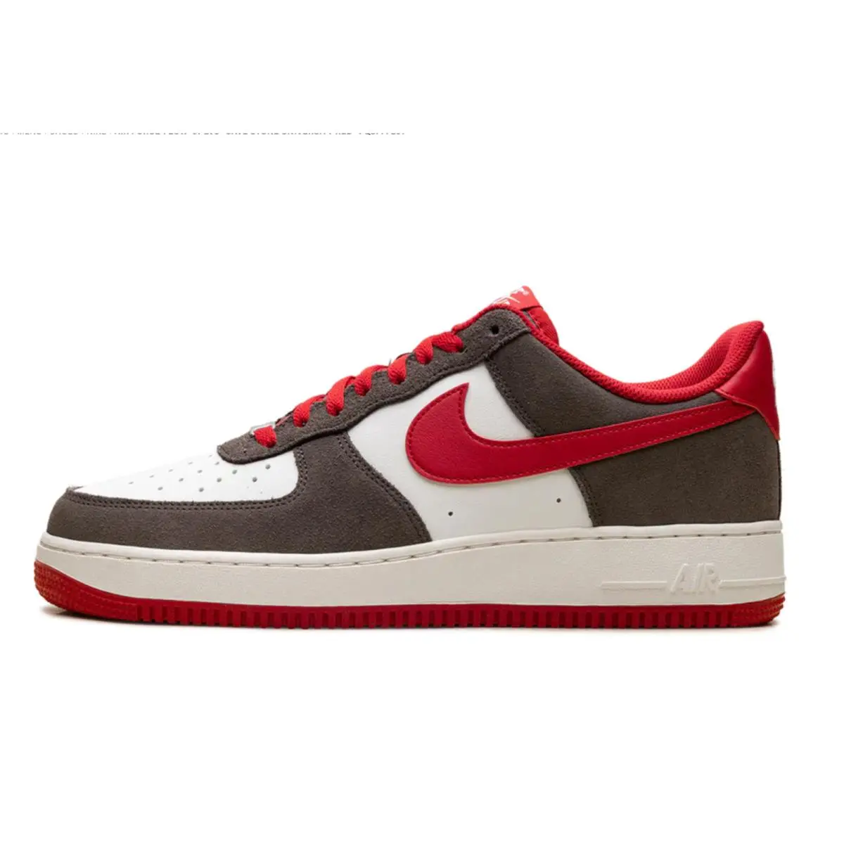 Mens Size 9 Nike Air Force 1 `07 LV8 University Red White Stone FQ8714-201 - Brown