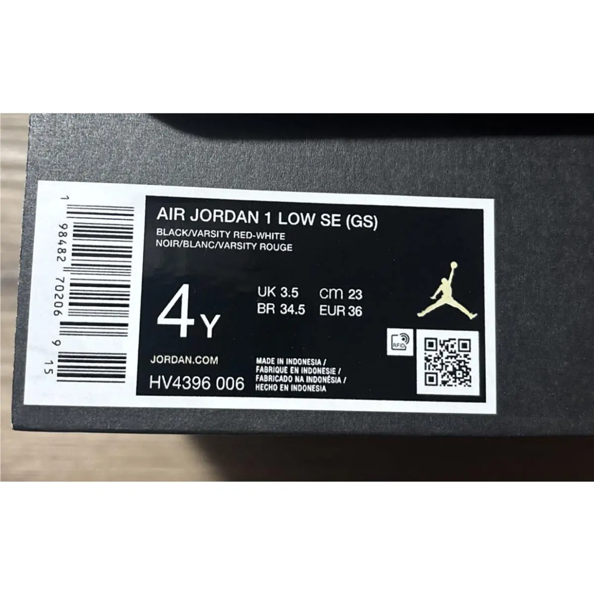 Nike shoes - Nike Air Jordan 1 - Air - HV4396-006 - Black/White/Varsity Red 6