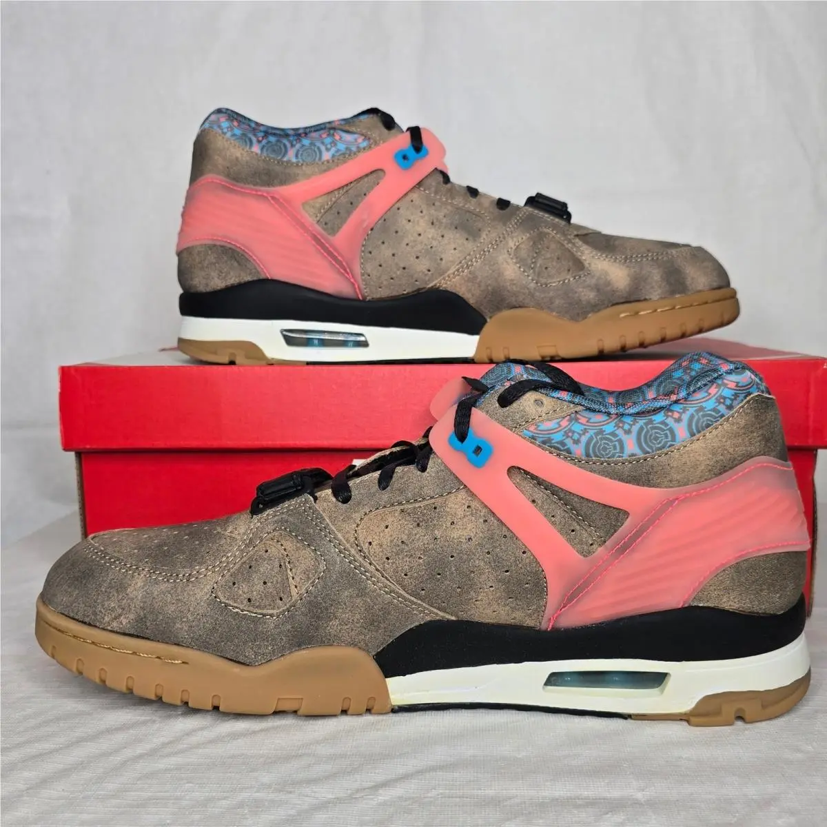 Nike Air Trainer 3 Prm QS Mens Sz 14 Brown Coral Blue Retro Sneakers DS Nos 2014