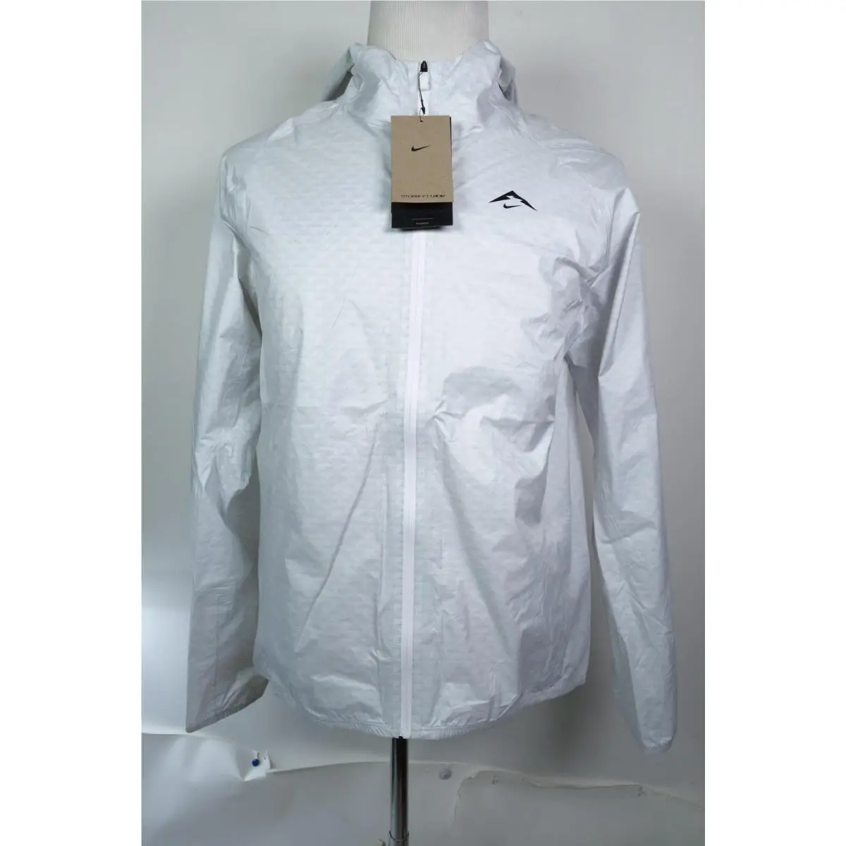 Nike Storm-fit Adv Trail Jacket Mens Small White Hooded Windbreaker HV2146-133