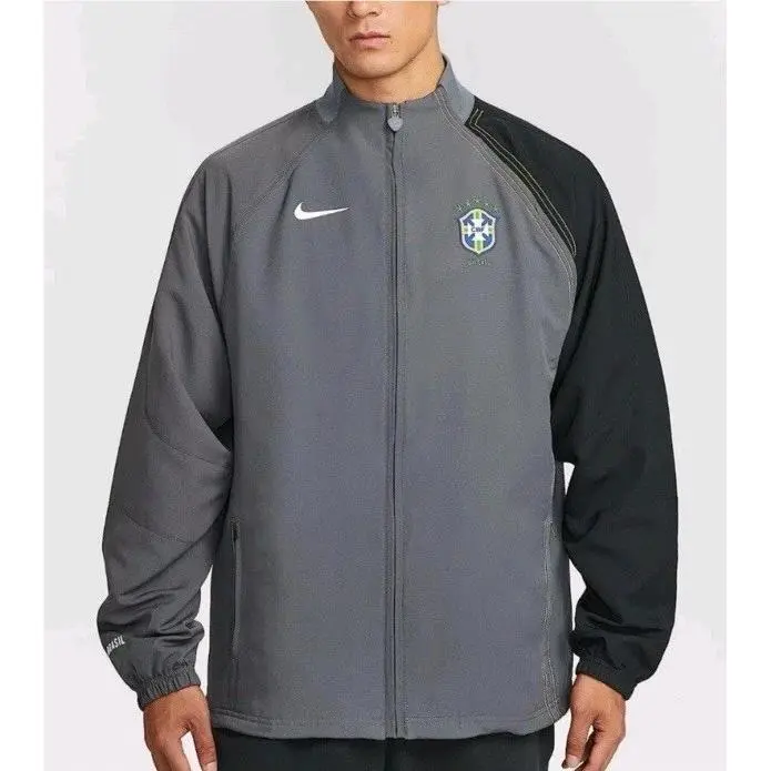 Brazil Total 90 Reissue Jacket Dark Grey World Cup Men Sz Large HV4437-021 by Nike