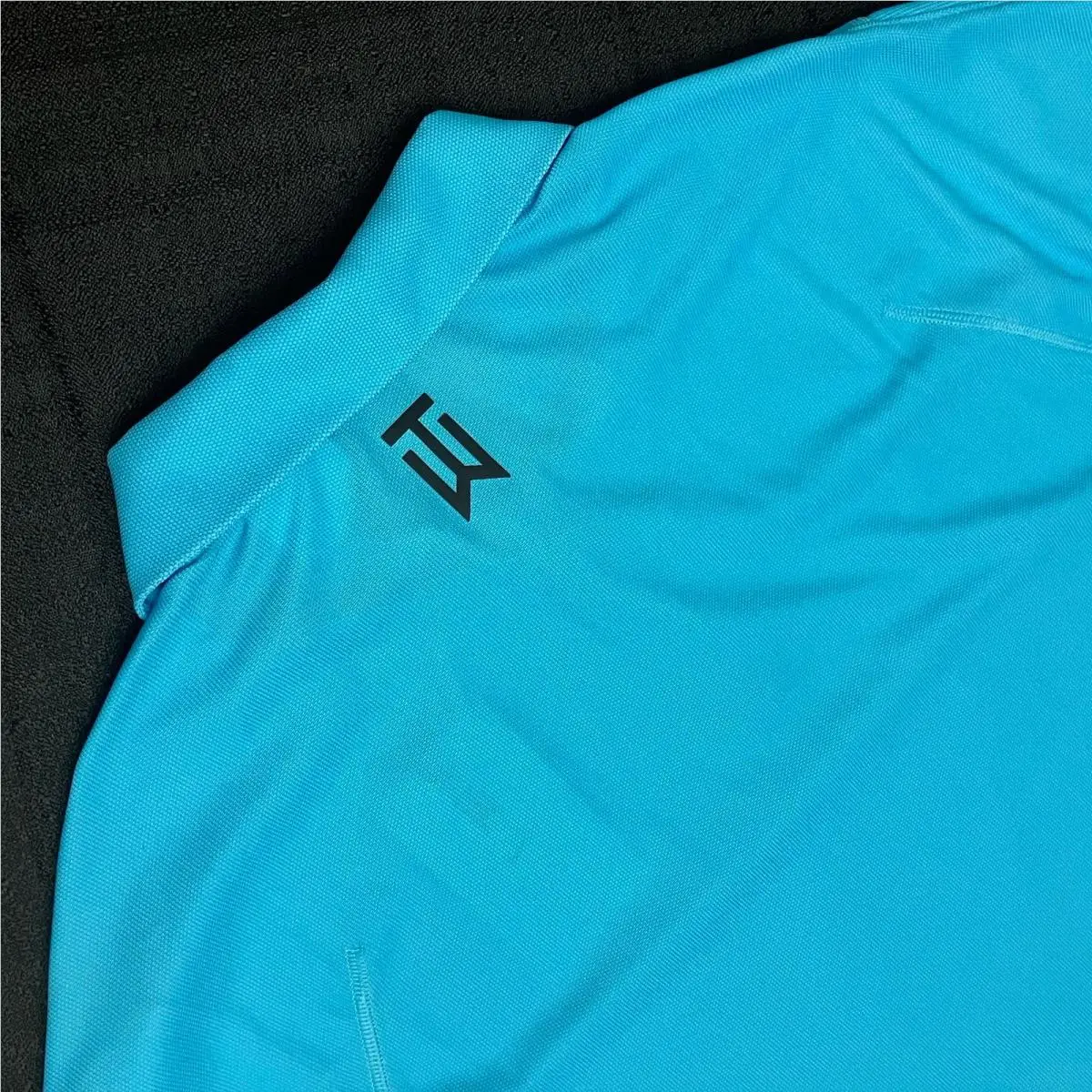 Nike Golf Tiger Woods Adv Dri Fit Polo DR5314 416 Baltic Blue Chill Black Sz L