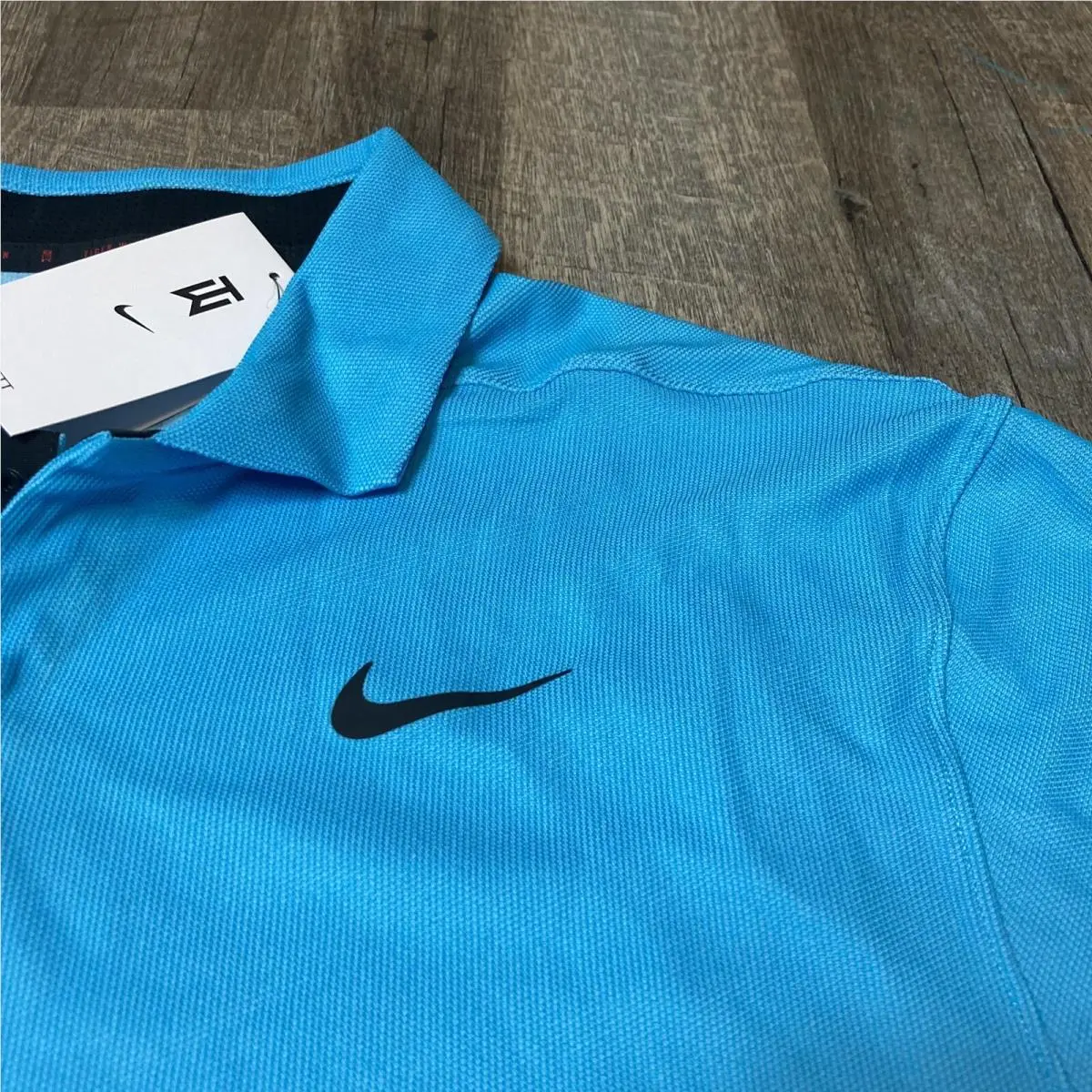 Nike clothing - Tiger Woods Dri Fit ADV Polo - Baltic Blue / Blue Chill / Black 4