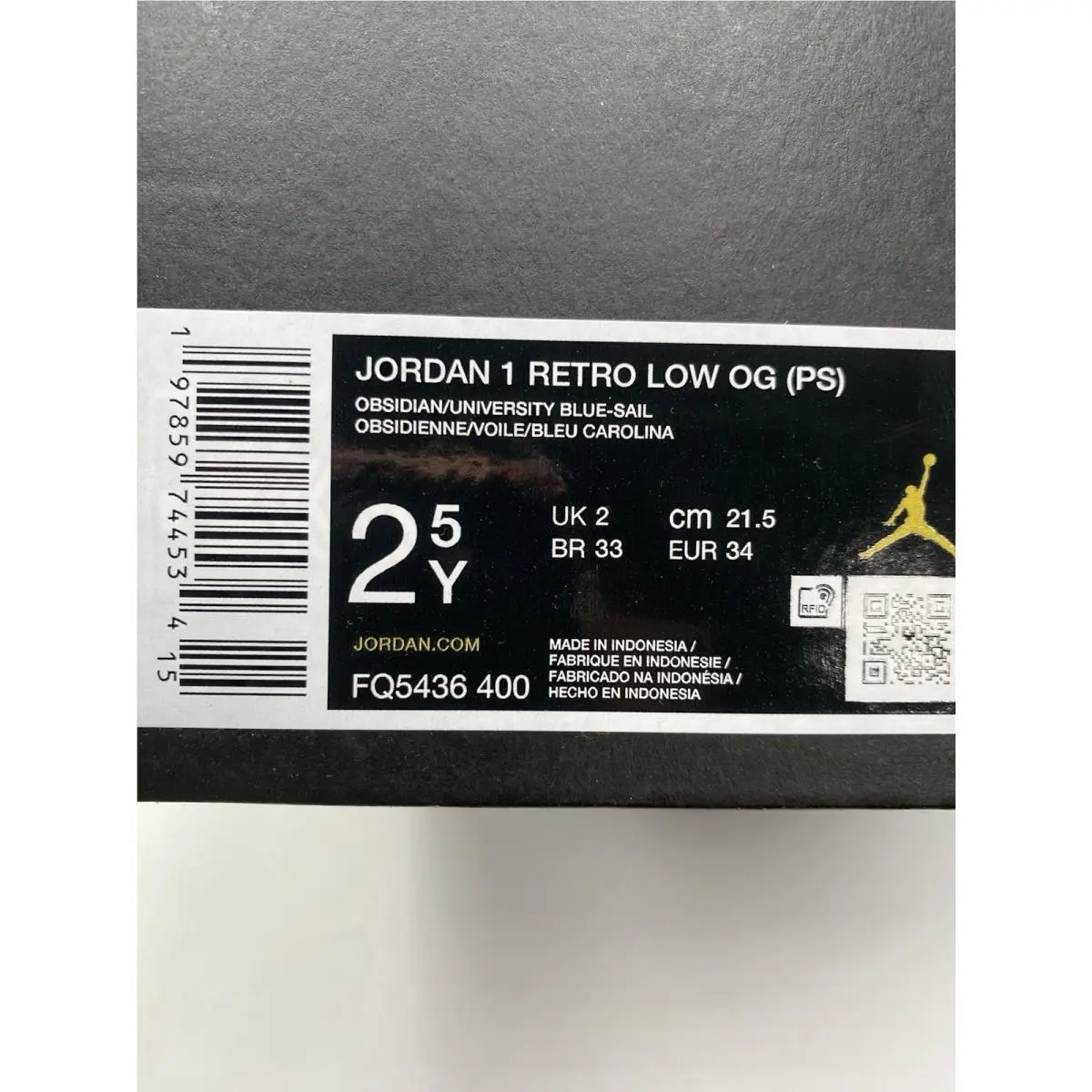 Nike shoes - Jordan 1 Low - Low - FQ5436 400 - Obsidian/University Blue-Sail (UPC: 197859744534) 8