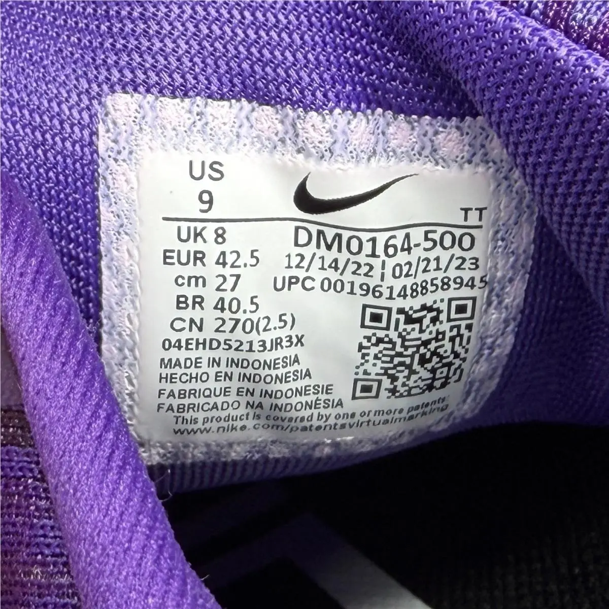 Nike shoes - DM0164500 - DM0164-500 - Purple 11