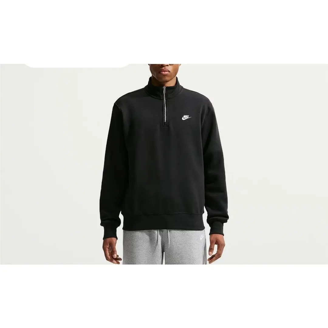 Nike Fire Sportswear Club 1/2 Zip Cargo 2pc Jogger Set in Black. Sz Sm