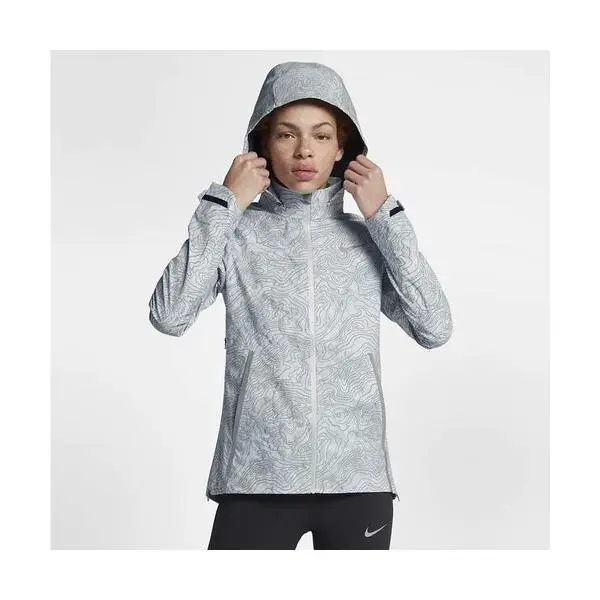 Nike Women`s Aeroshield Reflective Jacket Grey Sz M 876833-065