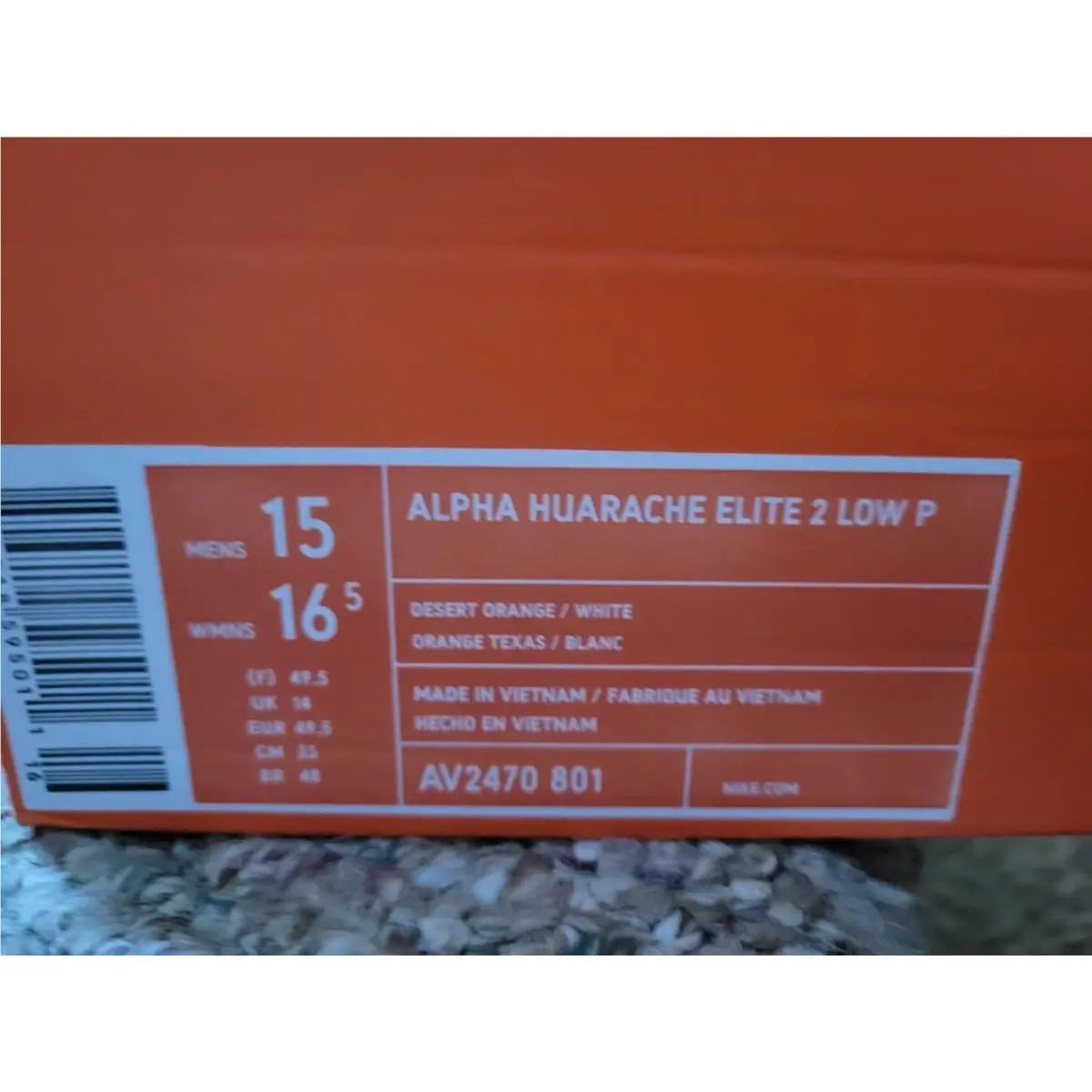 Nike shoes - Nike Alpha Huarache - Alpha Huarache - av2470 801 - Black (UPC: 826218595011) 5