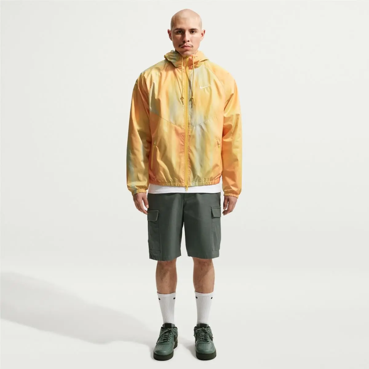 Mens Nike Windrunner Sunset Lined Jacket IR4507-795 Topaz Gold/white New-size M