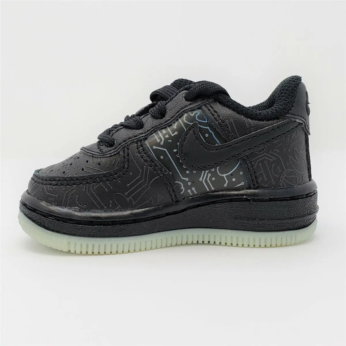 Nike shoes - Air Force 1 Low - Air Force Low - Black/Black-LT Blue Fury (UPC: 0195240922721) 0