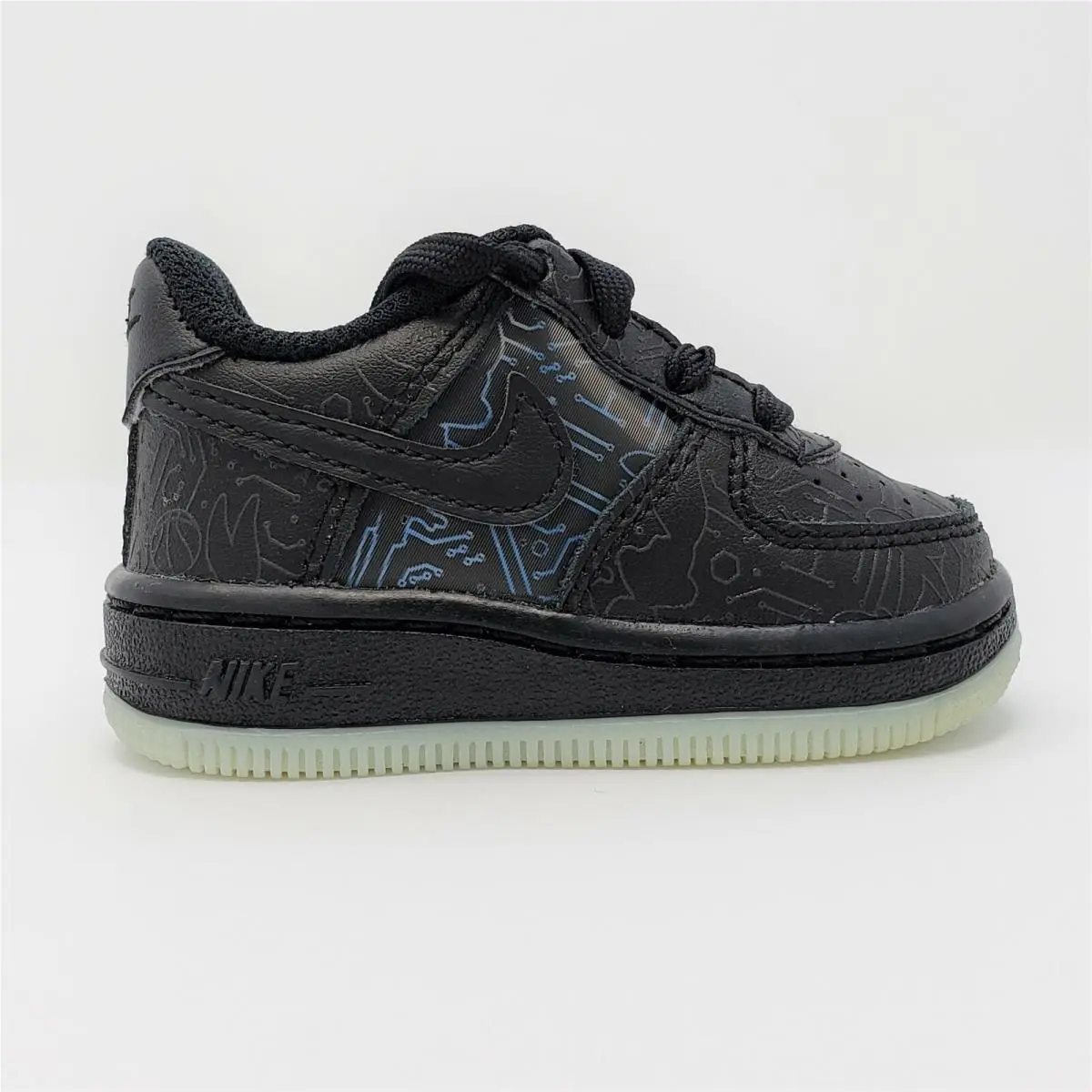 Nike shoes - Air Force 1 Low - Air Force Low - Black/Black-LT Blue Fury (UPC: 0195240922721) 1