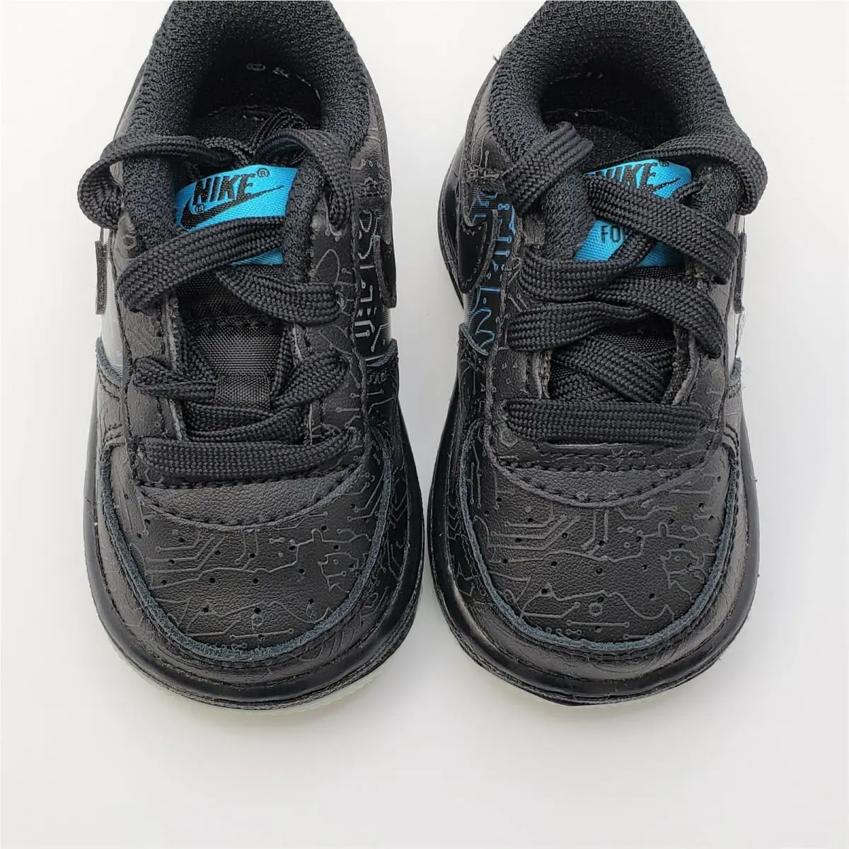 Nike shoes - Air Force 1 Low - Air Force Low - Black/Black-LT Blue Fury (UPC: 0195240922721) 2
