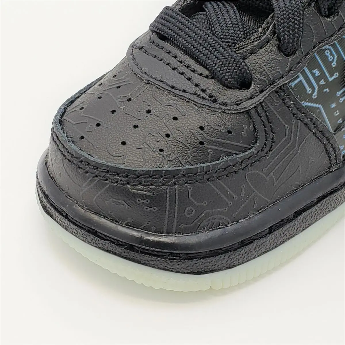 Nike shoes - Air Force 1 Low - Air Force Low - Black/Black-LT Blue Fury (UPC: 0195240922721) 4