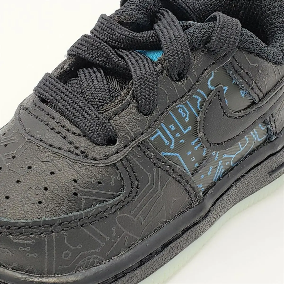 Nike shoes - Air Force 1 Low - Air Force Low - Black/Black-LT Blue Fury (UPC: 0195240922721) 5