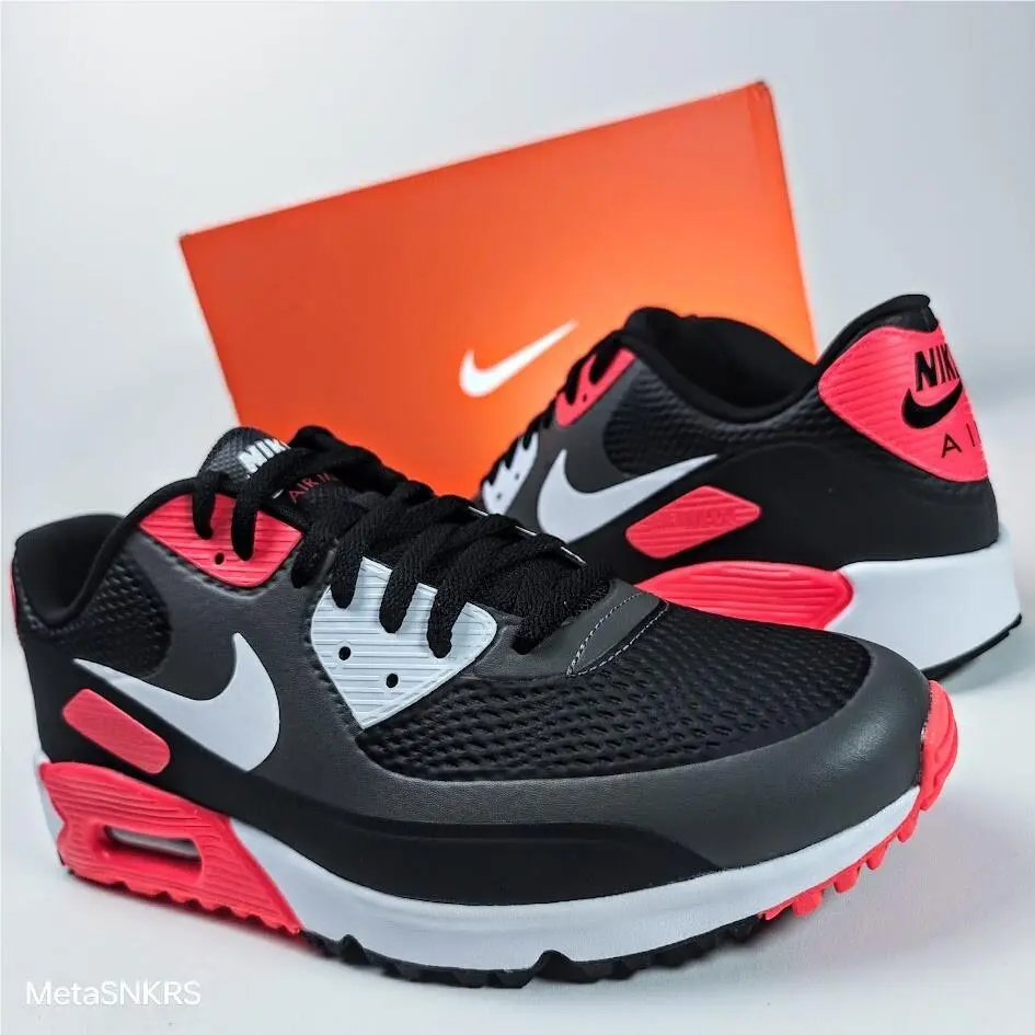 Nike Air Max 90 Golf US 14 Men`s Grey Black Infrared White Retro CU9978 010
