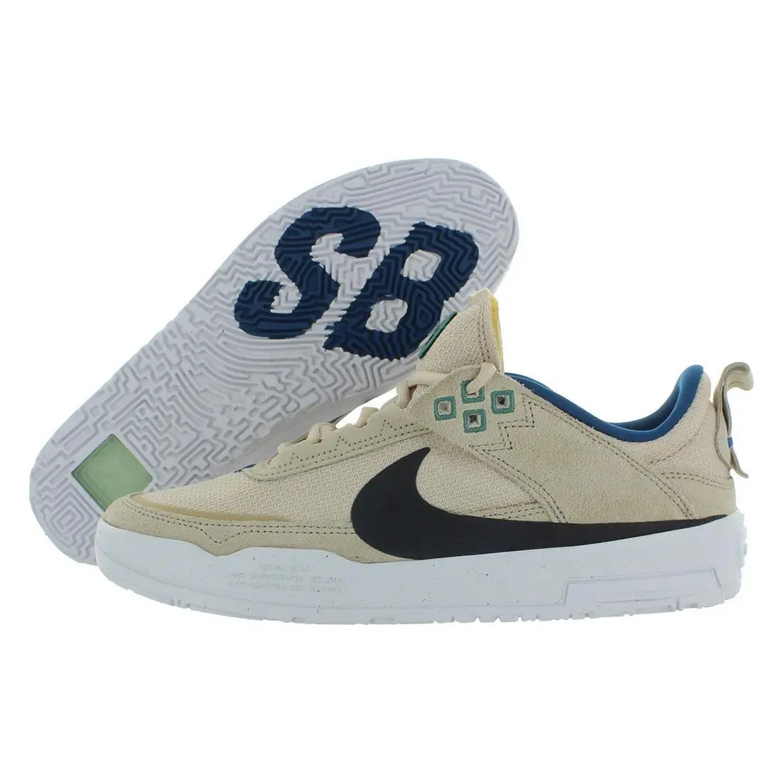 Nike Sb Day One GS Boys Shoes Size 7 Color: Sanddrift/black/court Blue