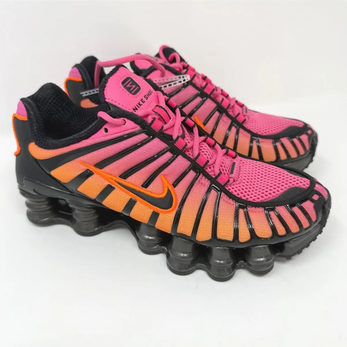 Nike Shox TL Sunset Pink Orange Black Womens Size 6 Sneakers IH1336-601