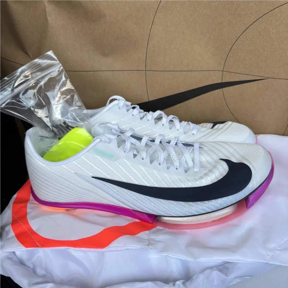 Nike Maxfly 2 ‘white Multicolor’ Track Spikes Nby FD8395-100 Men Size 13