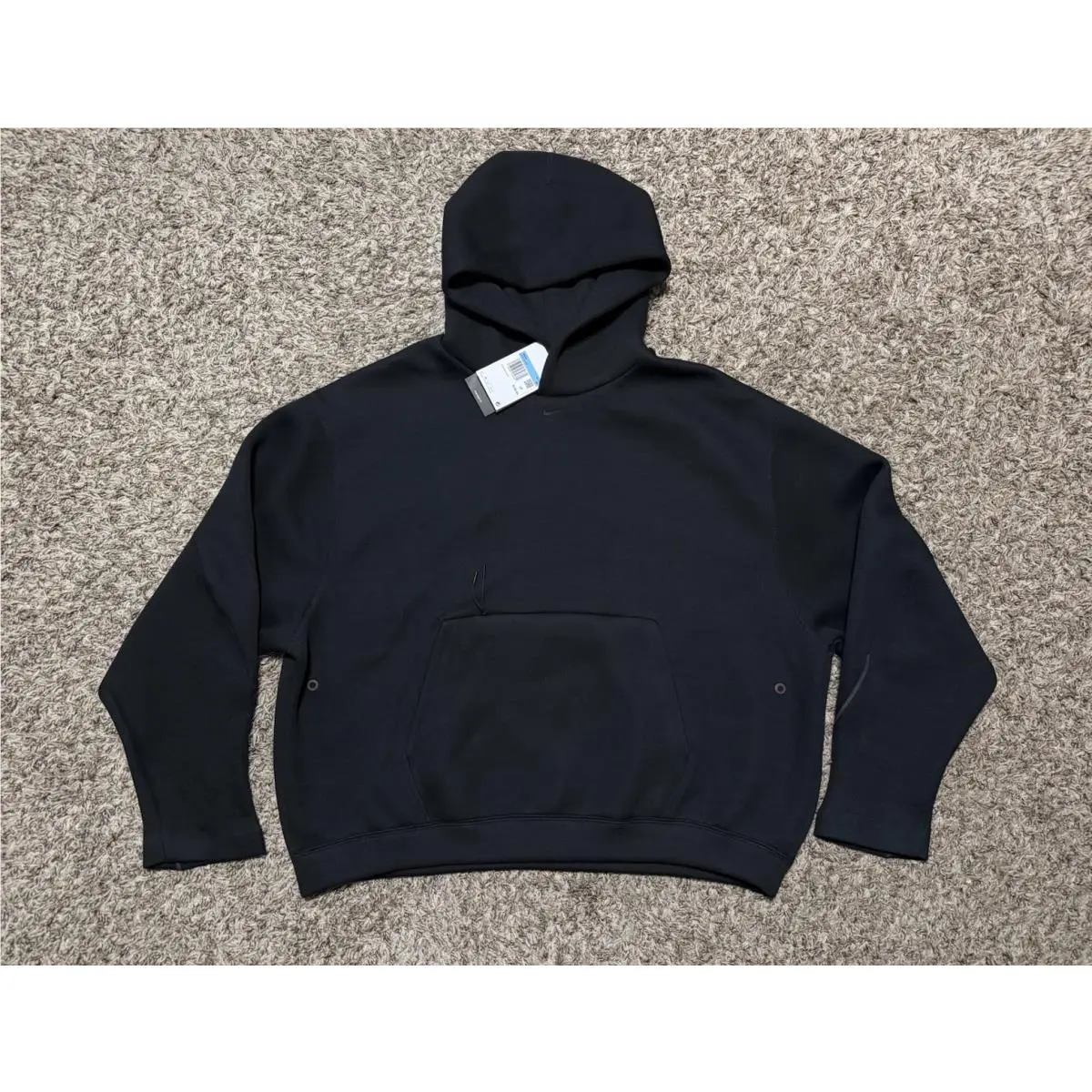 Nike Tech Fleece Reimagined Oversized Hoodie Black - Medium