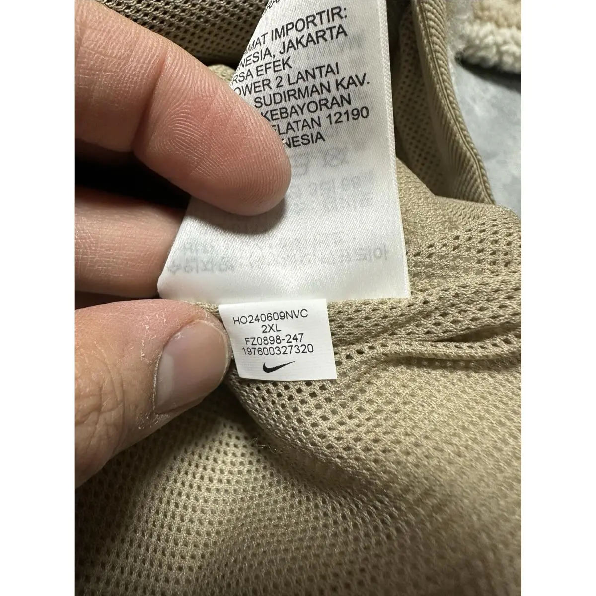 Nike clothing - Club Men s Winterized Half Zip Khaki Light Bone White 11