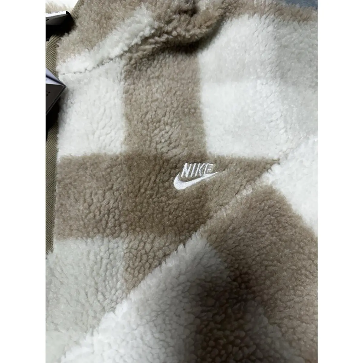 Nike clothing - Club Men s Winterized Half Zip Khaki Light Bone White 1