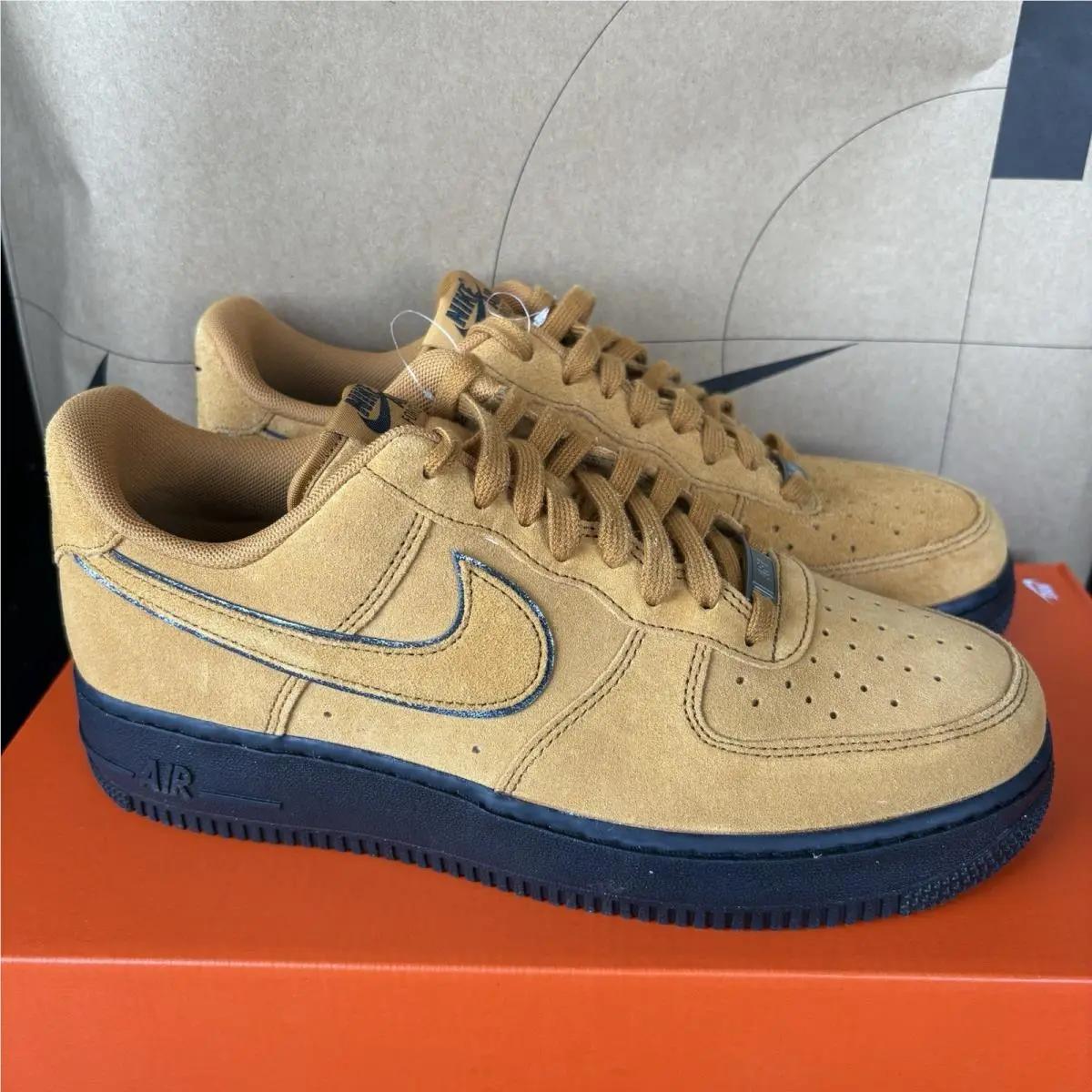 Nike Air Force 1 `07 LV8 Desert Ochre Black Nby HQ1966-700 Men`s Size 9