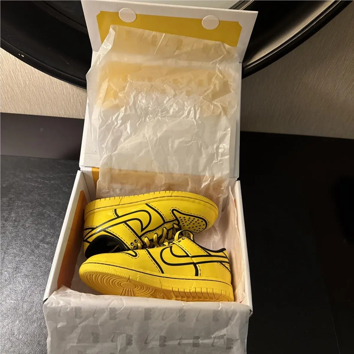 Dunk Low x Lego Col GS Tour Yellow/black Low Top Sneakers 13C II7288-700 by Nike