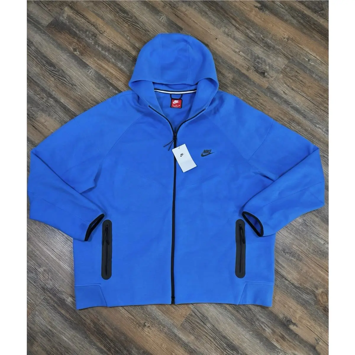 Nike Sportswear Tech Fleece Full Zip Hoodie Men`s 3XL Photo Blue Windrunner