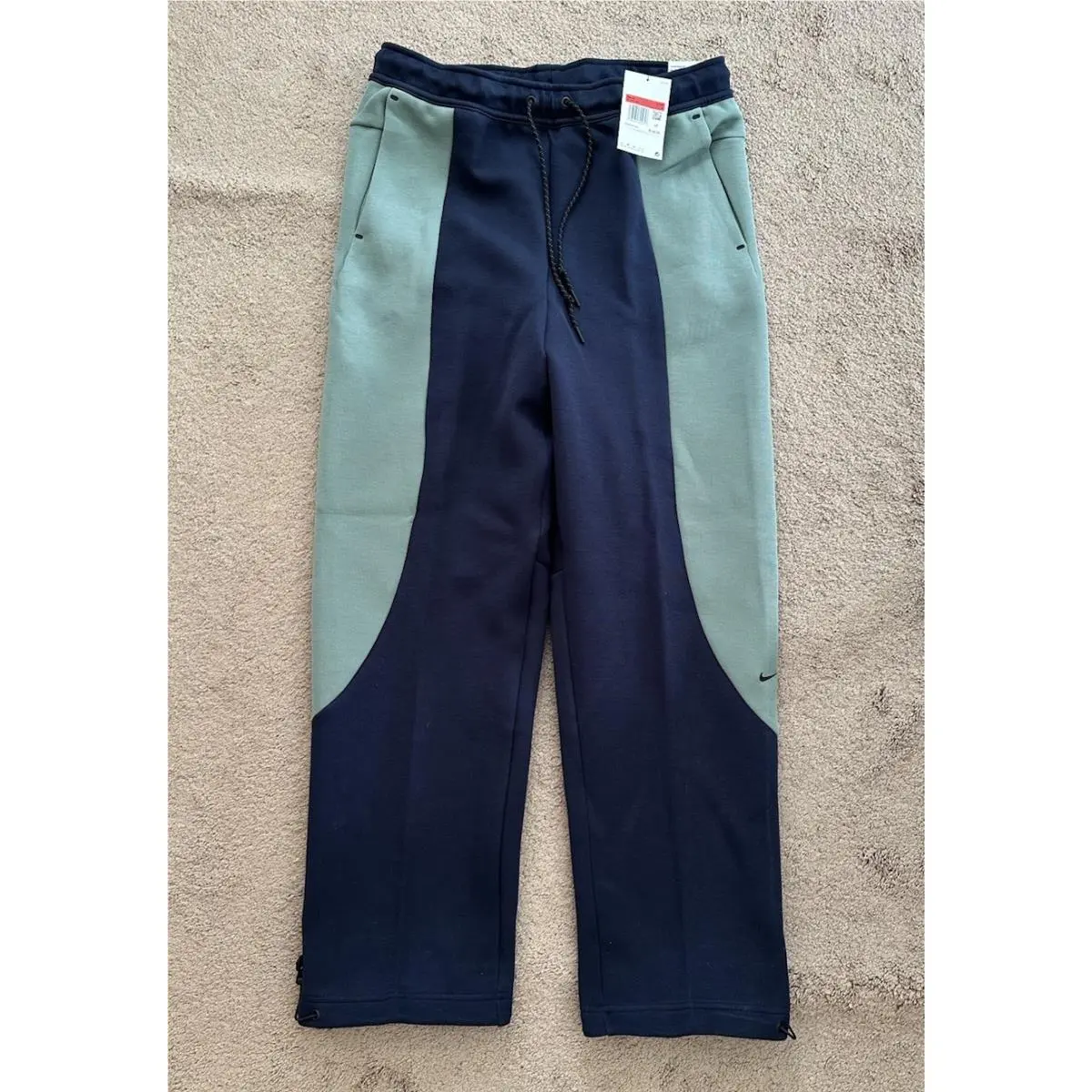 Tech Fleece Color-block Open-hem Pants Men`s Size L IF323-437 by Nike