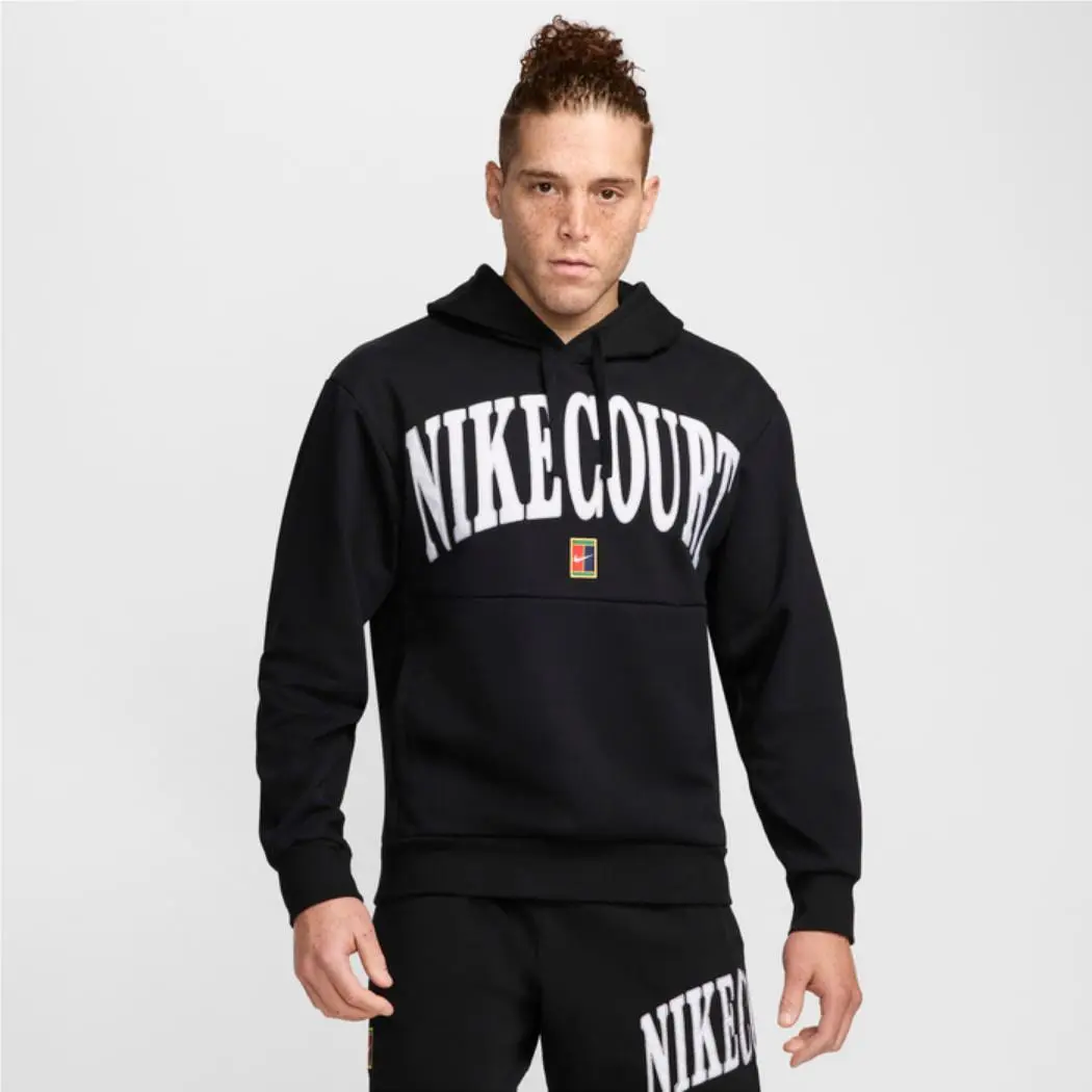 court Heritage Men`s Dri-fit Fleece Tennis Hoodie  Black FQ2093 010 by Nike
