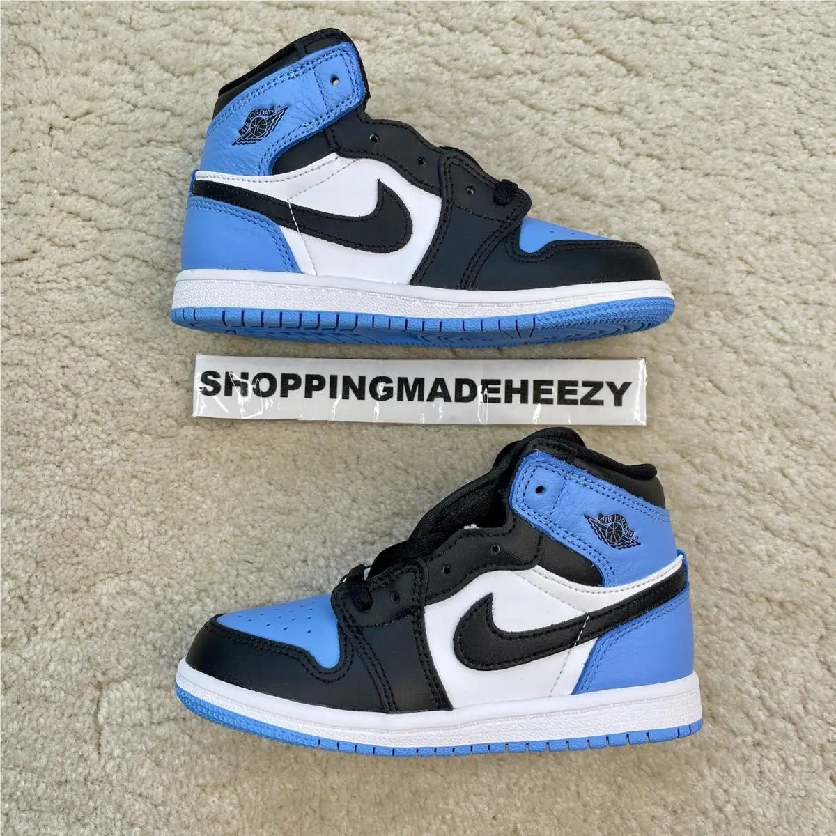 US 10C Nike Air Jordan 1 AJ1 Retro High OG TD Toddler Basketball Shoes Blue