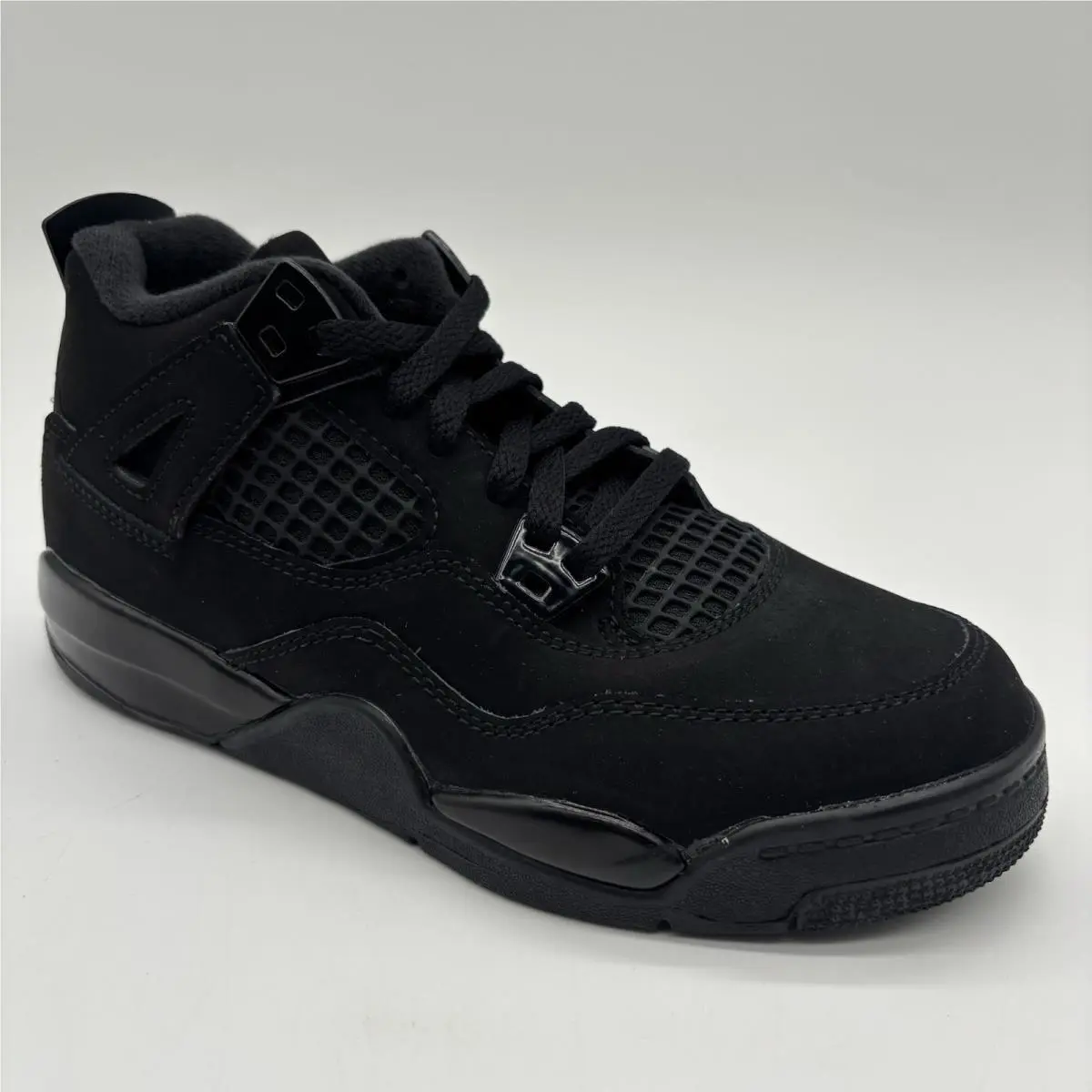 Kids Size 13.5C PS Nike Air Jordan 4 Black Cat Sneakers IB4388 010 Bgrade