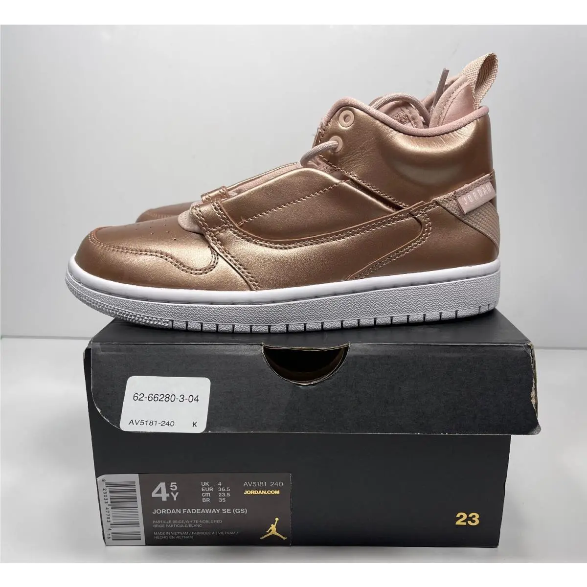 Nike Air Jordan Fadeaway SE GS Partical Beige AV5181-240 Size 4.5 Y