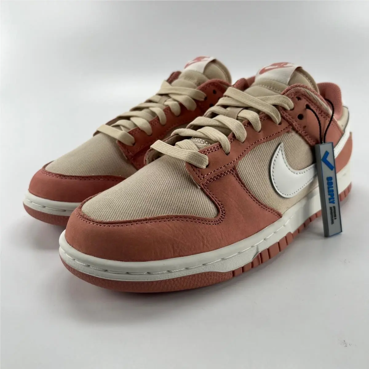 Nike Dunk Low Prm Red Stardust Sanddrift Mens Sneakers FB8895-601 Size 8.5