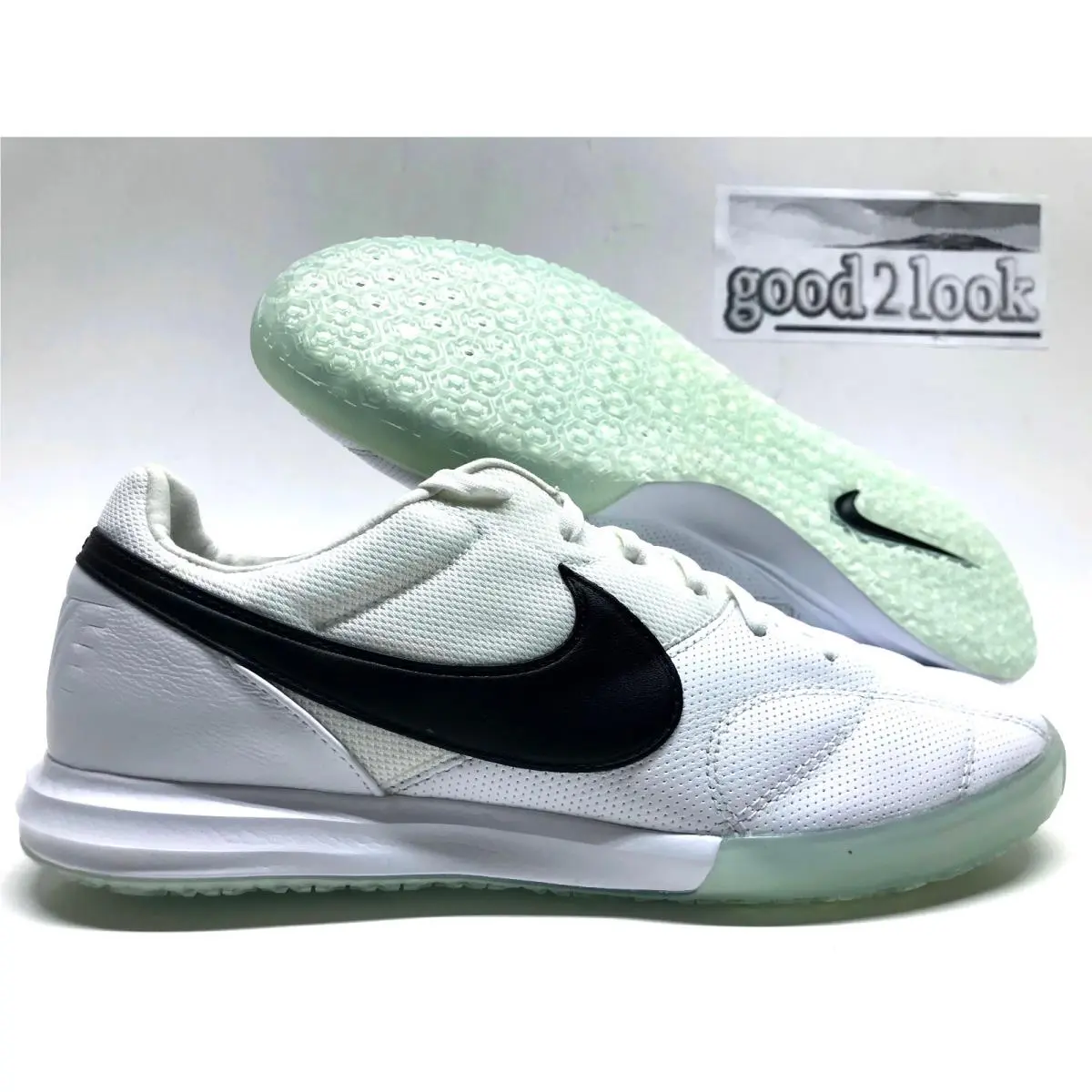 Nike Premier II Sala Indoor Soccer White/black Size Men`s 8 AV3153-101