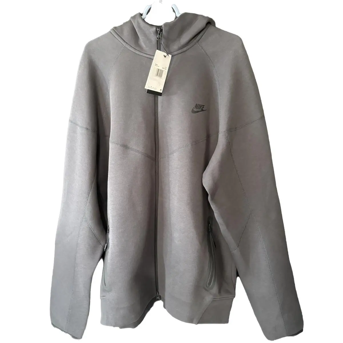 Mens Tech Fleece Full Zip Hoodie Xxl Tall Gray Jacket Sweatshirt by Nike