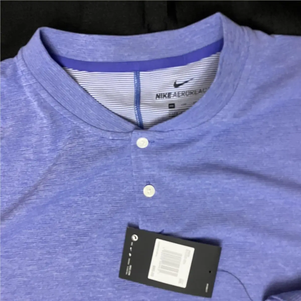 Nike clothing - TW Tiger Woods AeroReact Mock Blade Polo - Violet Frost 8